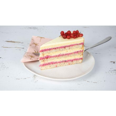 Glutén mentes mandula torta recept karamellizált  fehércsokival, piros ribizlivel