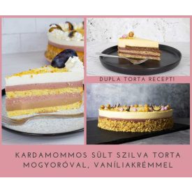   Kardamommos sült szilva torta recept mogyoróval, vaníliakrémmel /Dupla recept!!/